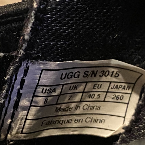 Ugg Australia  Mens Black Leather Slip-On Casual Shoes- Sz-8 - Picture 10 of 16